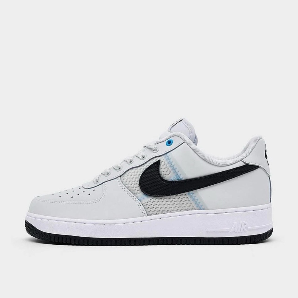 NIB Men Nike Air Force 1 Low '07 LV8 SE Mesh Tape Photon Dust  Blue  IH4462-001